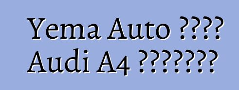 Yema Auto تطلق Audi A4 الصينية