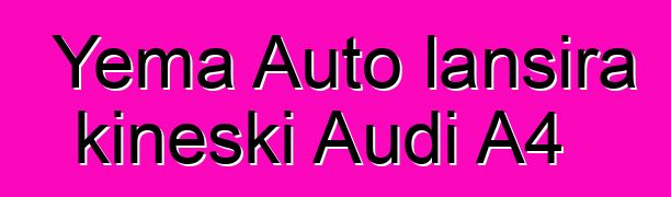 Yema Auto lansira kineski Audi A4