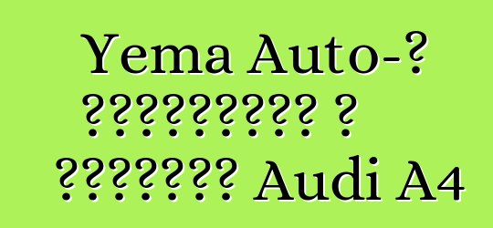 Yema Auto-ն թողարկում է չինական Audi A4