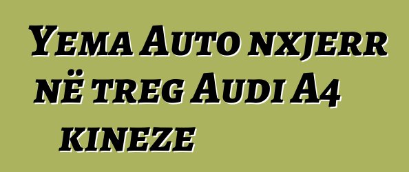 Yema Auto nxjerr në treg Audi A4 kineze