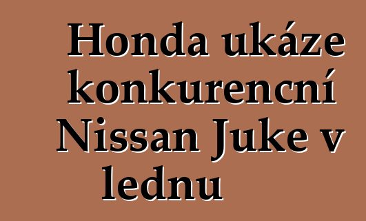 Honda ukáže konkurenční Nissan Juke v lednu
