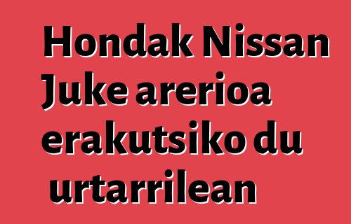 Hondak Nissan Juke arerioa erakutsiko du urtarrilean