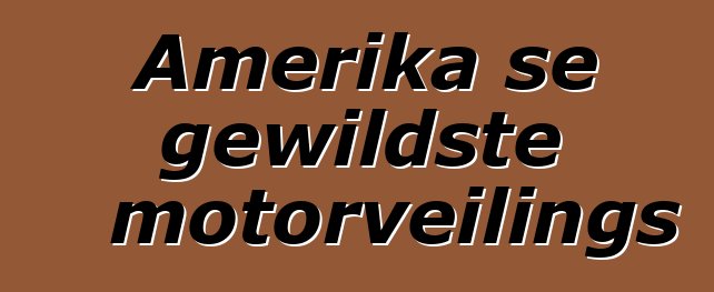 Amerika se gewildste motorveilings