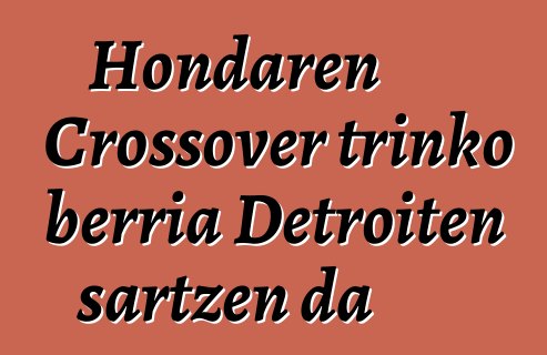 Hondaren Crossover trinko berria Detroiten sartzen da