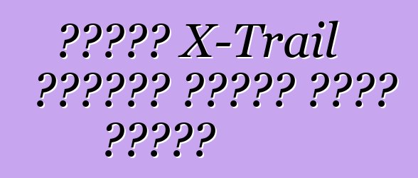 نيسان X-Trail الجديد سيتسع لسبع مقاعد