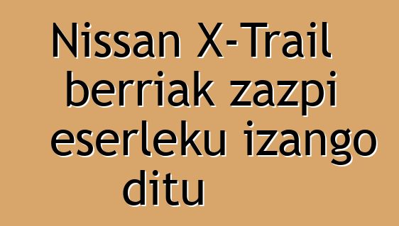 Nissan X-Trail berriak zazpi eserleku izango ditu