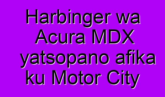 Harbinger wa Acura MDX yatsopano afika ku Motor City