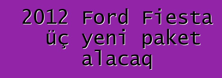 2012 Ford Fiesta üç yeni paket alacaq