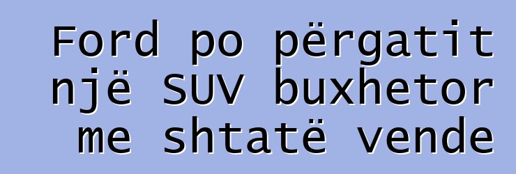 Ford po përgatit një SUV buxhetor me shtatë vende