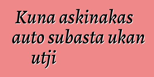 Kuna askinakas auto subasta ukan utji