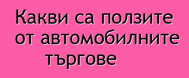 Какви са ползите от автомобилните търгове