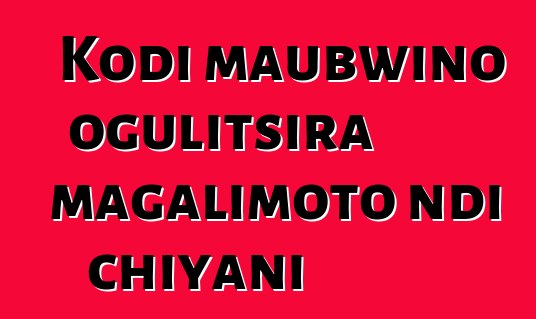 Kodi maubwino ogulitsira magalimoto ndi chiyani