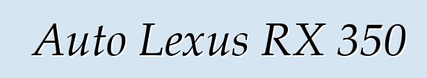 Auto Lexus RX 350
