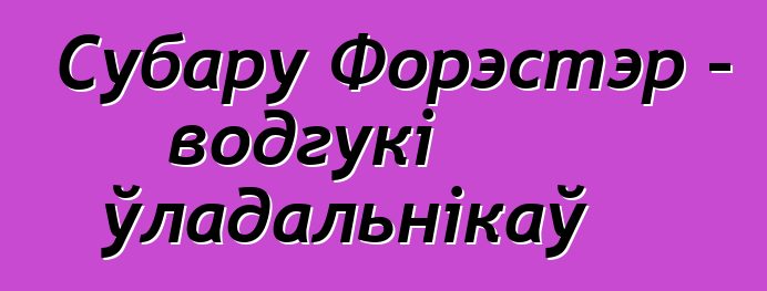 Субару Форэстэр – водгукі ўладальнікаў