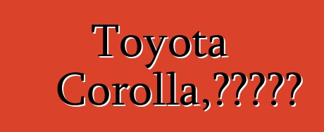 Toyota Corolla，评论和规格
