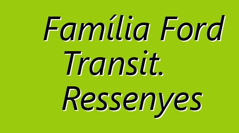 Família Ford Transit. Ressenyes
