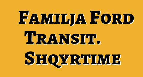 Familja Ford Transit. Shqyrtime