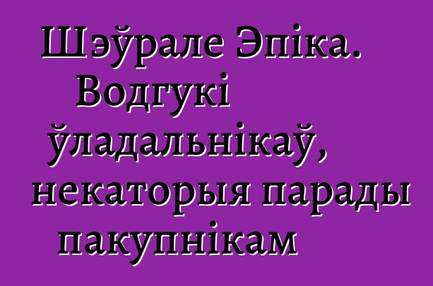 Шэўрале Эпіка. Водгукі ўладальнікаў, некаторыя парады пакупнікам