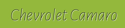 Chevrolet Camaro