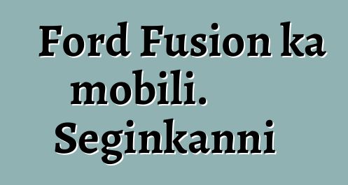 Ford Fusion ka mobili. Seginkanni