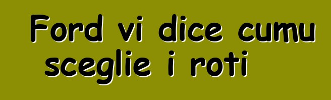 Ford vi dice cumu sceglie i roti