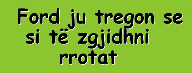 Ford ju tregon se si të zgjidhni rrotat