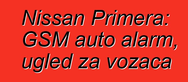 Nissan Primera: GSM auto alarm, ugled za vozača
