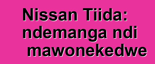 Nissan Tiida: ndemanga ndi mawonekedwe