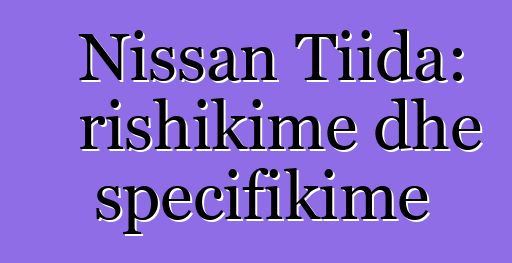 Nissan Tiida: rishikime dhe specifikime