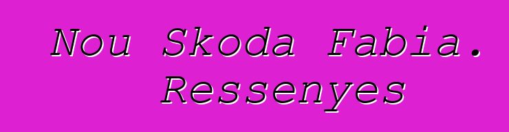Nou Skoda Fabia. Ressenyes