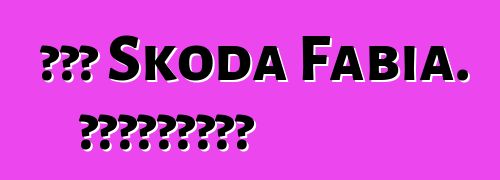 Նոր Skoda Fabia. Կարծիքներ