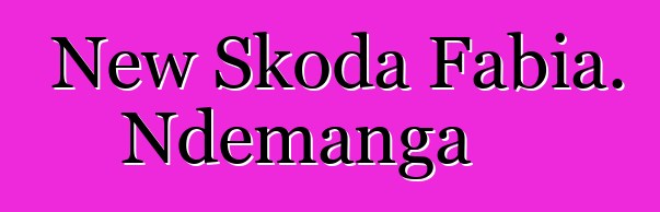 New Skoda Fabia. Ndemanga