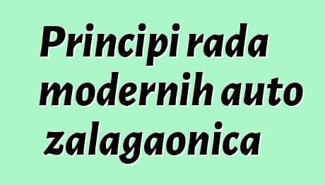 Principi rada modernih auto zalagaonica