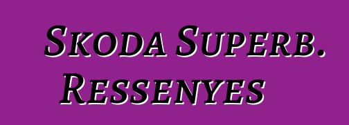 Skoda Superb. Ressenyes