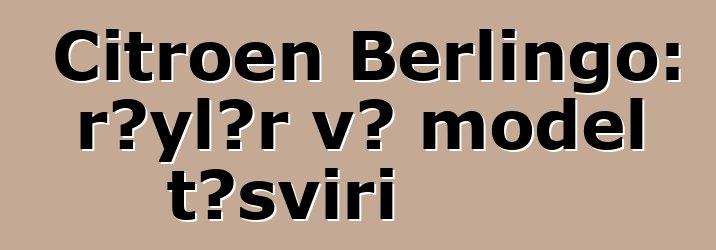 Citroen Berlingo: rəylər və model təsviri