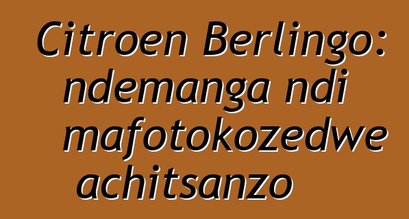 Citroen Berlingo: ndemanga ndi mafotokozedwe achitsanzo