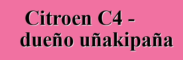Citroen C4 - dueño uñakipaña