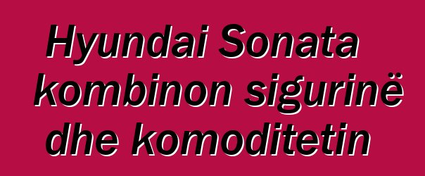 Hyundai Sonata kombinon sigurinë dhe komoditetin