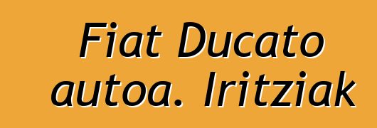 Fiat Ducato autoa. Iritziak