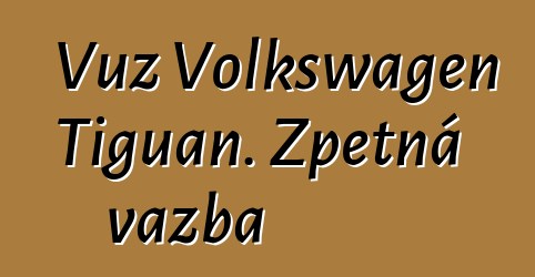 Vůz Volkswagen Tiguan. Zpětná vazba