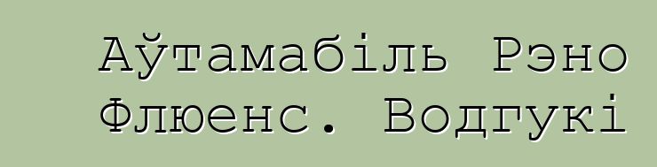 Аўтамабіль Рэно Флюенс. Водгукі