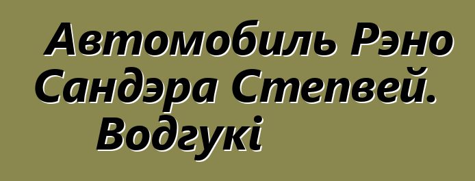 Автомобиль Рэно Сандэра Степвей. Водгукі