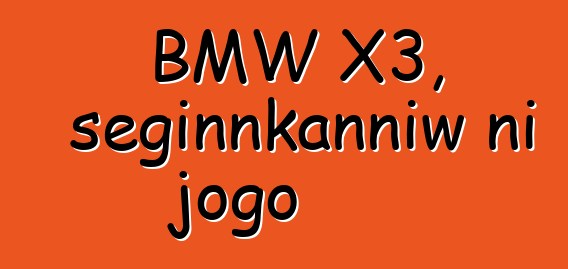 BMW X3, seginnkanniw ni jogo