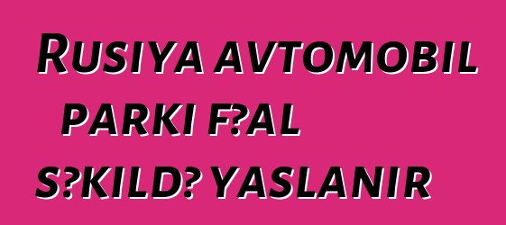 Rusiya avtomobil parkı fəal şəkildə yaşlanır