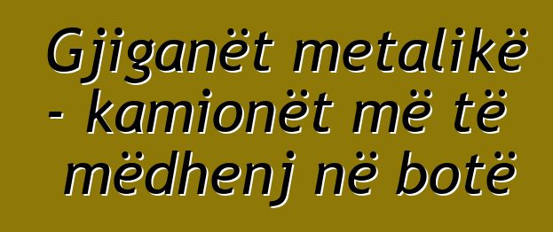 Gjiganët metalikë - kamionët më të mëdhenj në botë