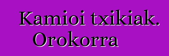 Kamioi txikiak. Orokorra