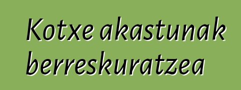 Kotxe akastunak berreskuratzea