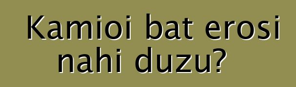 Kamioi bat erosi nahi duzu?
