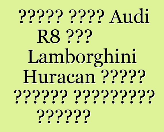 চীনের জন্য Audi R8 এবং Lamborghini Huracan তাদের অর্ধেক সিলিন্ডার হারাবে