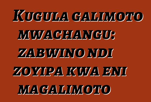 Kugula galimoto mwachangu: zabwino ndi zoyipa kwa eni magalimoto